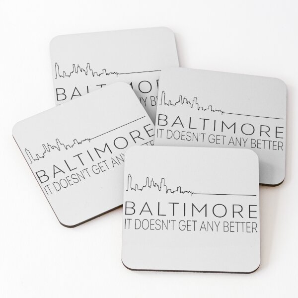 Item preview, Baltimore It Doesnt Get Any Better SkylineEKG Dark/Light designed and sold by floor3design.