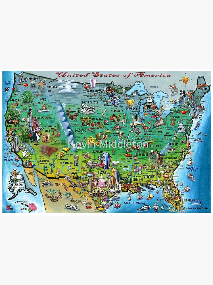 USA Fun Map by kevinmiddleton