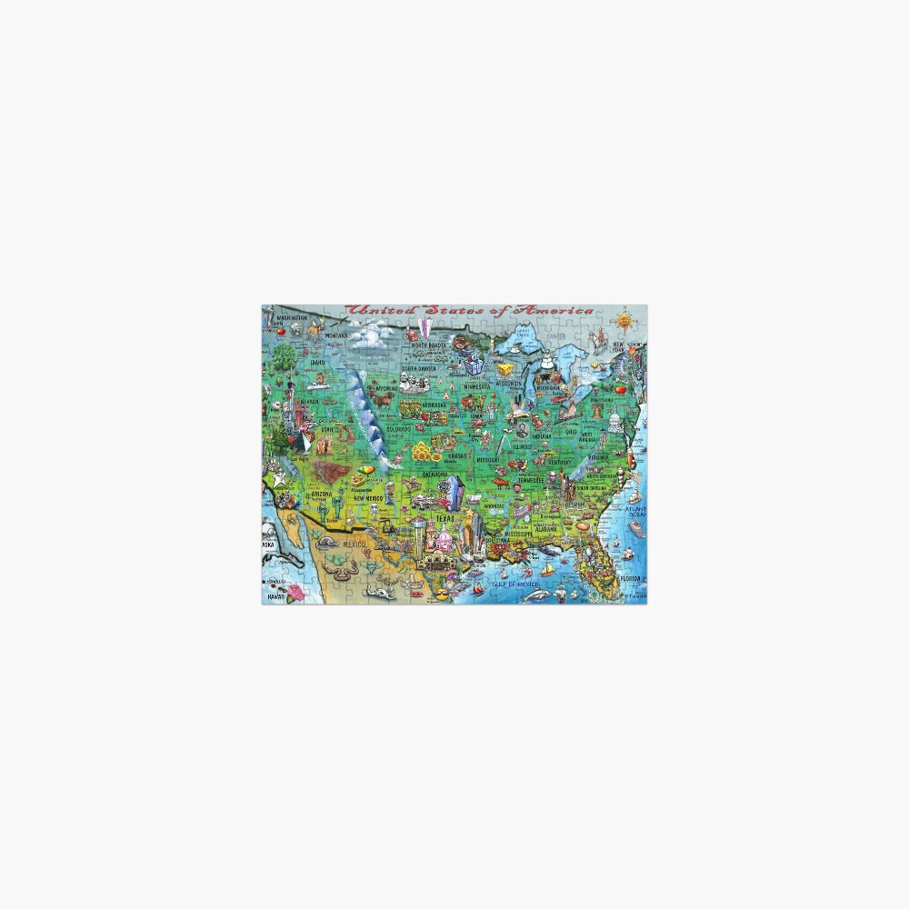 USA Fun Map Jigsaw Puzzle