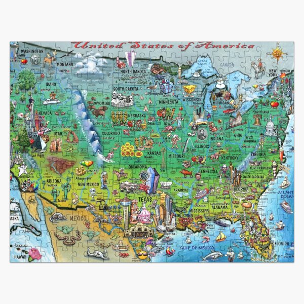 Aperçu de l'œuvre USA Fun Map créée et vendue par Kevin Middleton.