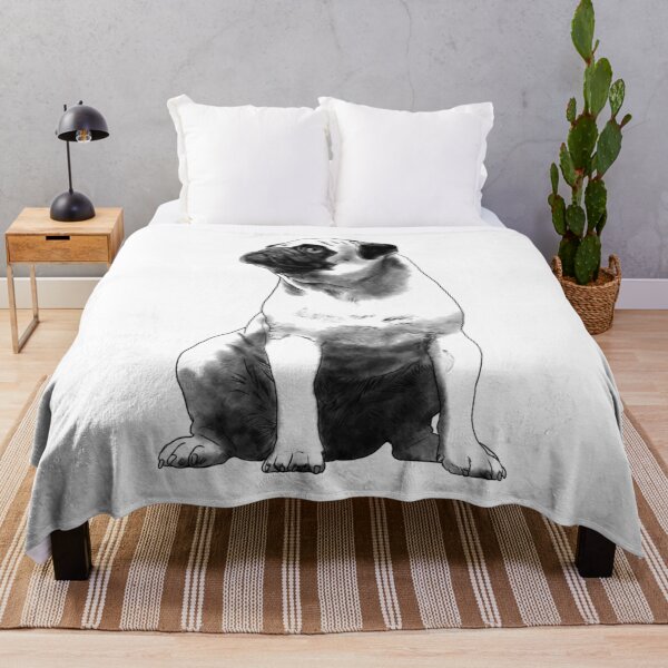 Artikelvorschau, Sitzender Mops Hund entworfen und verkauft von UpYourSelf.