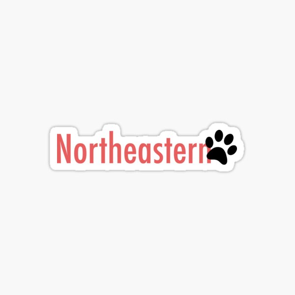 Artikel-Vorschau von Northeastern University in Rot mit schwarzer Husky-Pfote, designt und verkauft von juliab1118.
