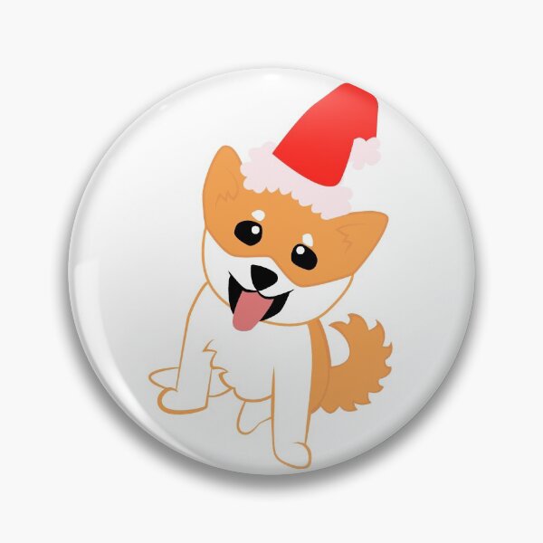 Item preview, Festive Shiba with a Santa Hat designed and sold by SteffyZap.