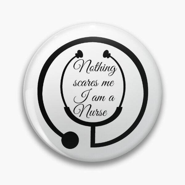 Item preview, Nothing scares me I am a Nurse in Black and White designed and sold by LusterGirl.