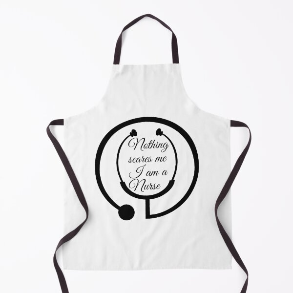 Item preview, Nothing scares me I am a Nurse in Black and White designed and sold by LusterGirl.