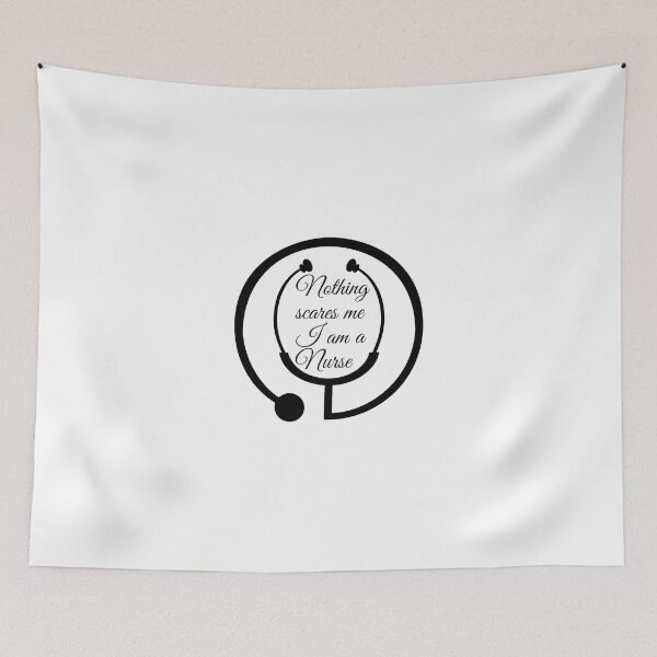 Item preview, Nothing scares me I am a Nurse in Black and White designed and sold by LusterGirl.