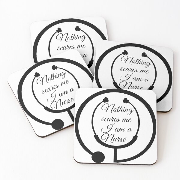 Item preview, Nothing scares me I am a Nurse in Black and White designed and sold by LusterGirl.