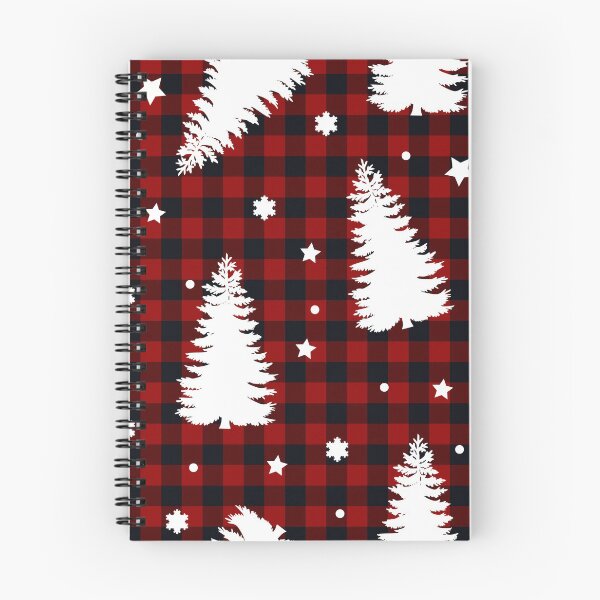 Item preview, Red and Black Buffalo Check With Christmas Trees designed and sold by JupiterCyclops.