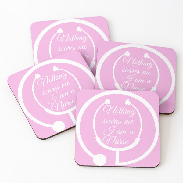 Item preview, Nothing scares me I am a Nurse in Pink and White designed and sold by LusterGirl.