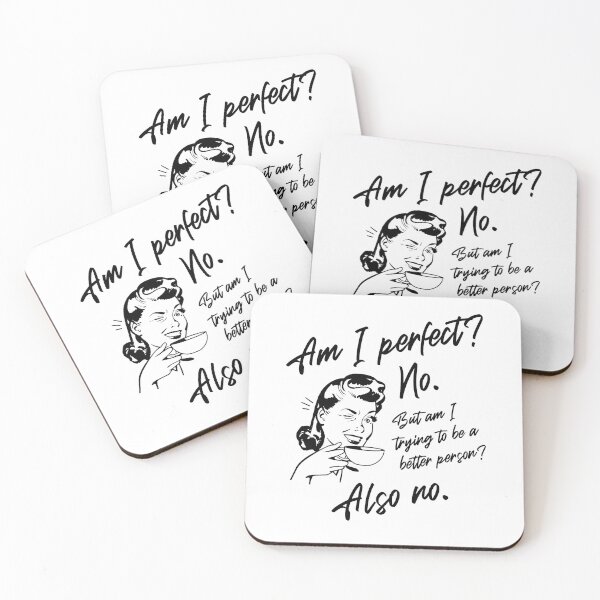 Item preview, Am I Perfect? No. Vintage sarcastic coffee drinker. designed and sold by Huhnerdieb Apparel.