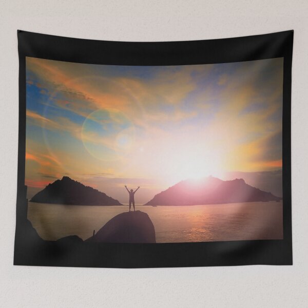 Item preview, Joyful Inspiring Sunset - Ocean - Island designed and sold by ittybittyowl.