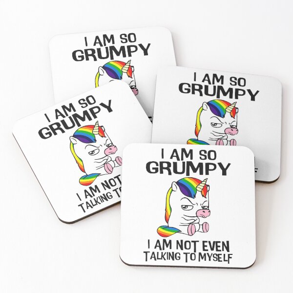 Item preview, I Am So Grumpy I Am Not Even Talking to Myself, Funny Unicorn designed and sold by printify.
