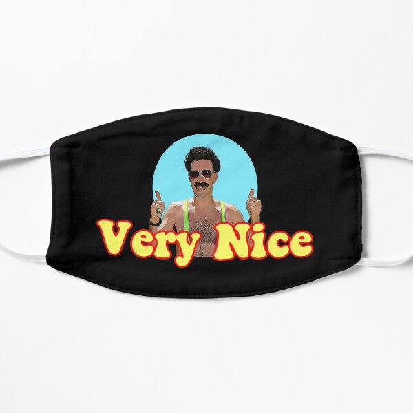 Borat Very Nice, digital artwork Flat Mask