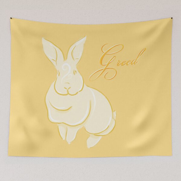 Aperçu de l'œuvre (classique) Seven Deadly Rabbits Series - Greed (texte) créée et vendue par babygunz47.