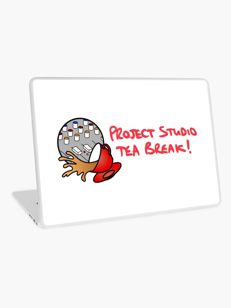 Thumbnail 1 of 2, Laptop Skin, Project Studio Tea Break Logo With Text Horizontal designed and sold by PSTB.