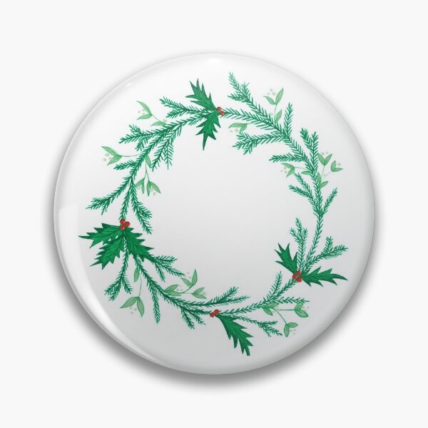 Item preview, Christmas wreath mistletoe and holly designed and sold by Luaillustration.