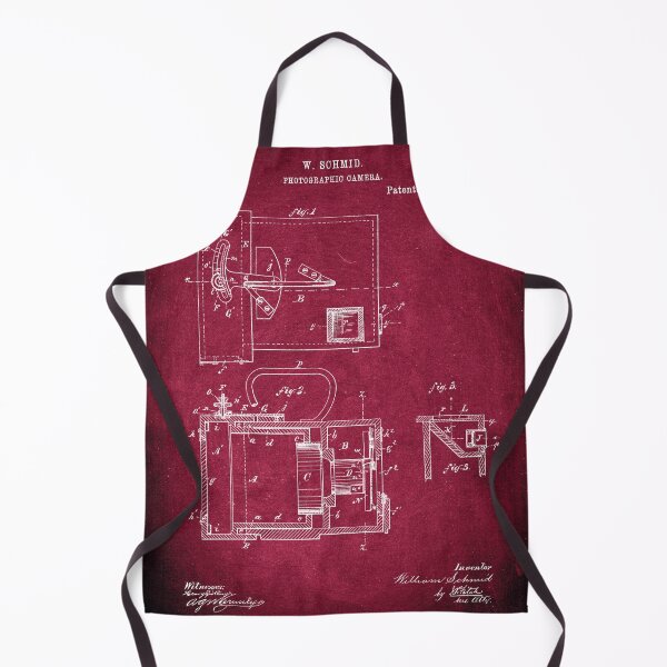 Item preview, Photographic camera 1883 patent burgundy chalkboard designed and sold by InkedArtPrints.