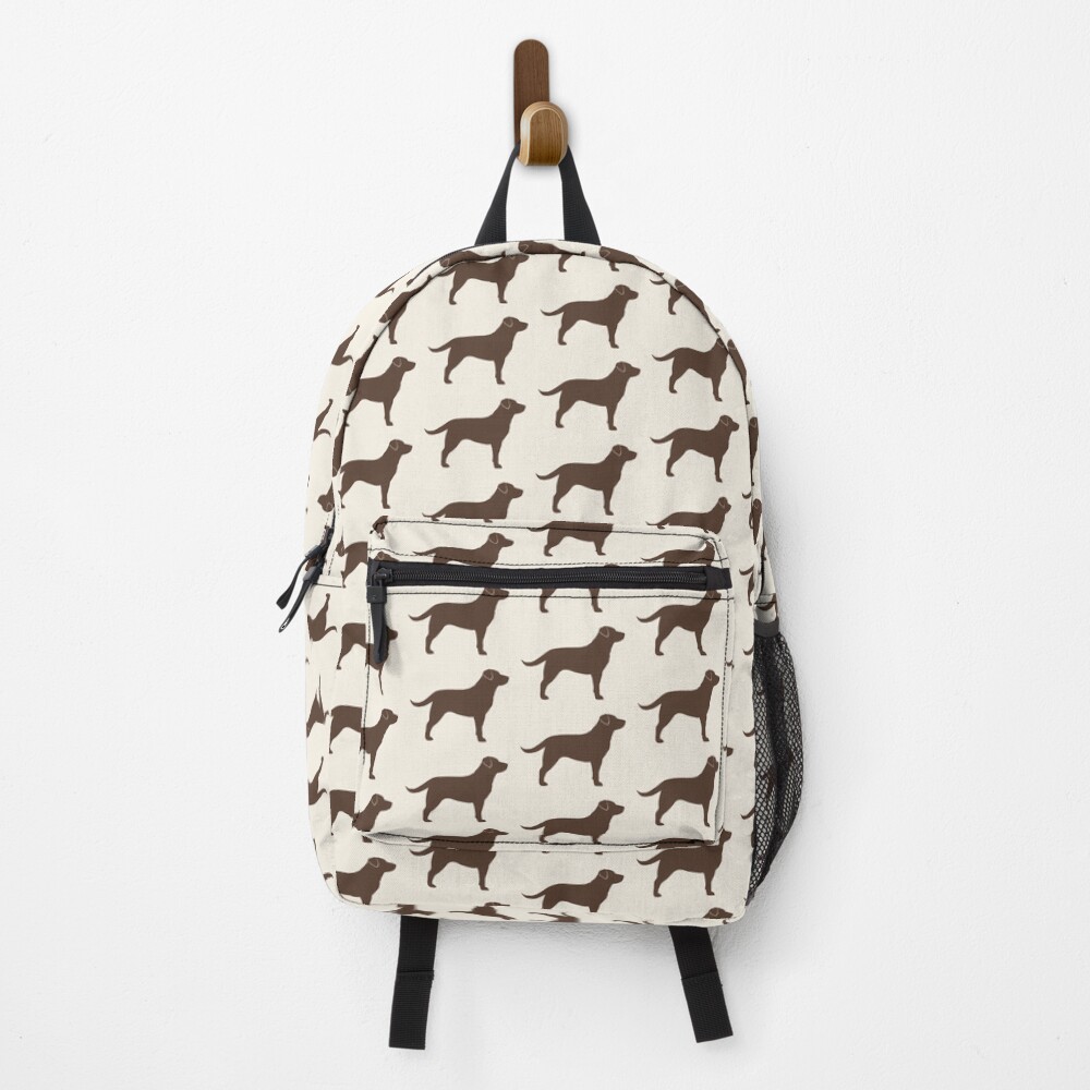 Chocolate Labrador Retriever Silhouette(s) Backpack