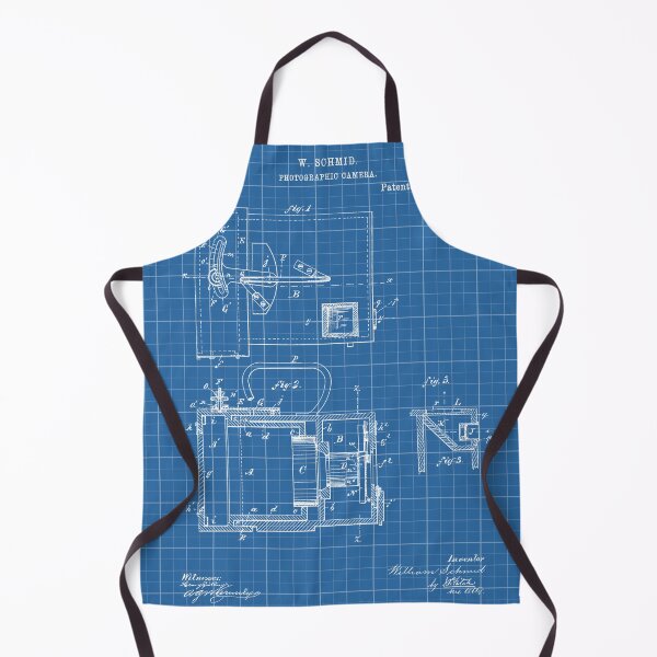 Item preview, Photographic camera 1883 patent blue grid designed and sold by InkedArtPrints.