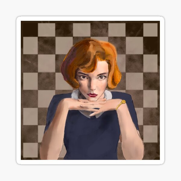 Beth Harmon Chess Queen Sticker