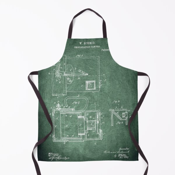 Item preview, Photographic camera 1883 patent green chalkboard designed and sold by InkedArtPrints.