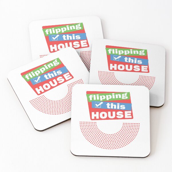 Item preview, Flipping This House Red Wave designed and sold by SquaredApple.