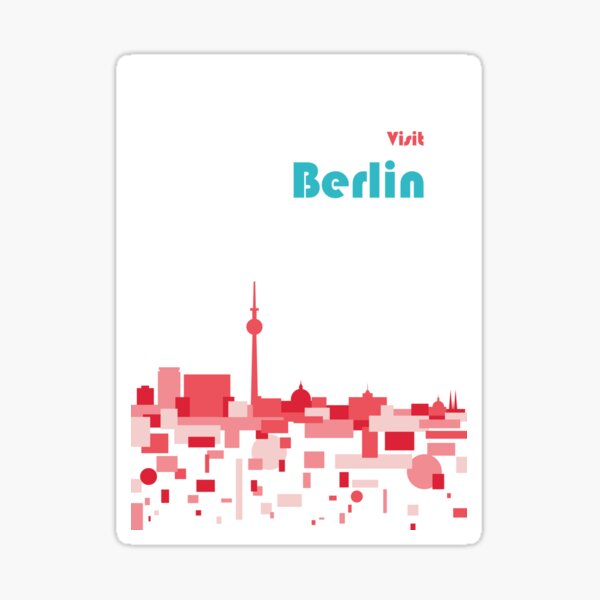Berlin travel poster Sticker