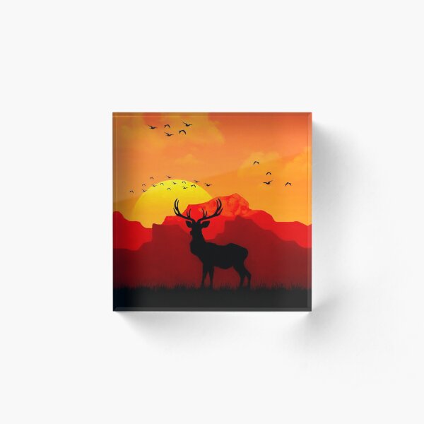 Red Dead - Deer Acrylic Block