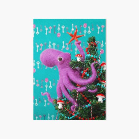 Octopus's Tree-Topper Art Board Print