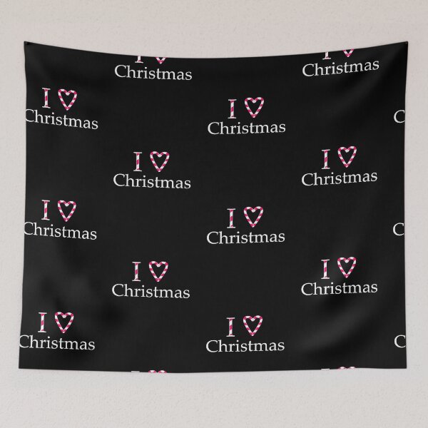 Item preview, I Love Christmas Candy Cane Heart designed and sold by f2error.