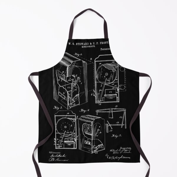 Item preview, Kinetoscope 1897 patent black designed and sold by InkedArtPrints.
