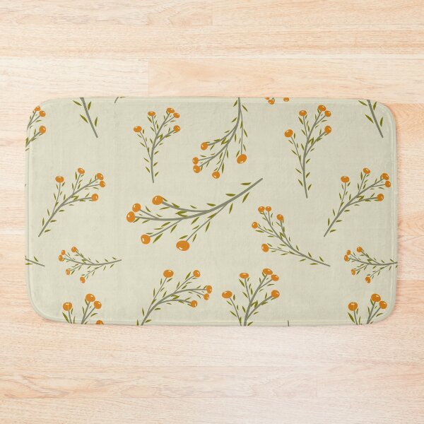 Item preview, anne's lace_orange flowers on light dust designed and sold by quinnhopp.