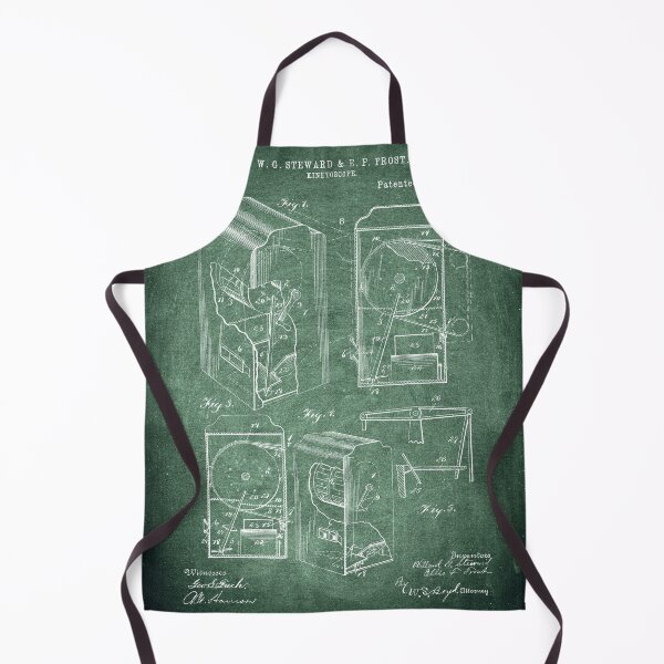 Item preview, Kinetoscope 1897 patent green chalkboard designed and sold by InkedArtPrints.