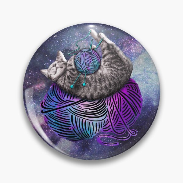 Item preview, Knitting Space Cat designed and sold by michellene.