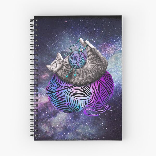 Item preview, Knitting Space Cat designed and sold by michellene.