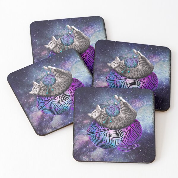 Item preview, Knitting Space Cat designed and sold by michellene.