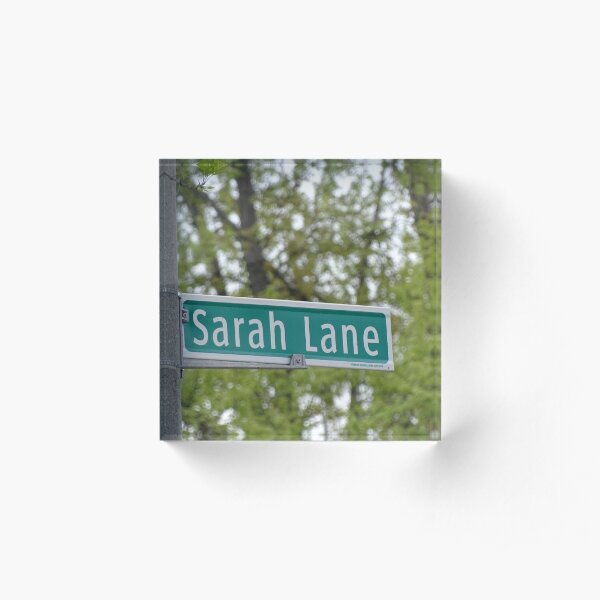 Sarah Lane, Sarah, Sarah mask, Sarah mug, Sarah magnet, Sarah sticker, Acrylic Block