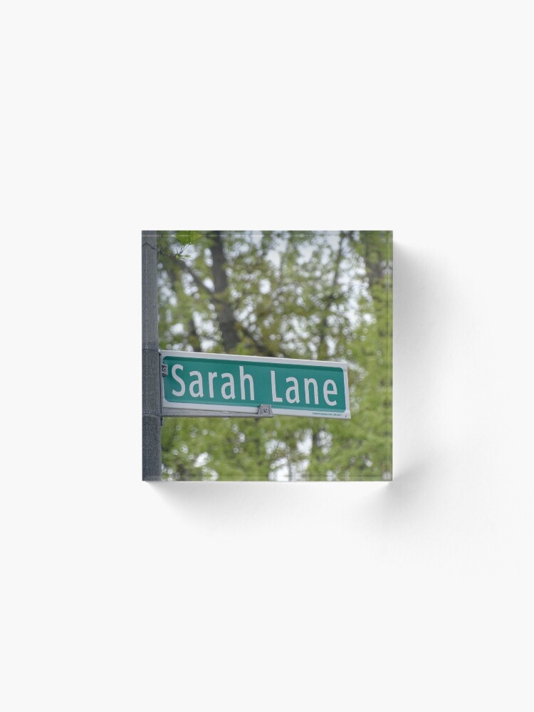 Alternate view of Sarah Lane, Sarah, Sarah mask, Sarah mug, Sarah magnet, Sarah sticker, Acrylic Block