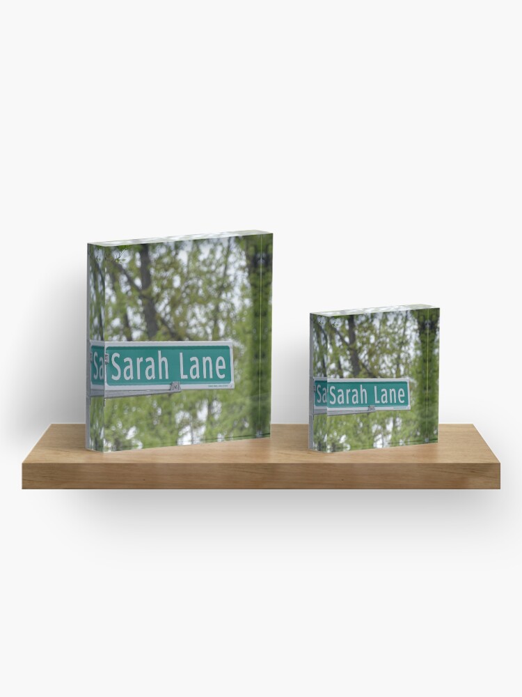 Alternate view of Sarah Lane, Sarah, Sarah mask, Sarah mug, Sarah magnet, Sarah sticker, Acrylic Block