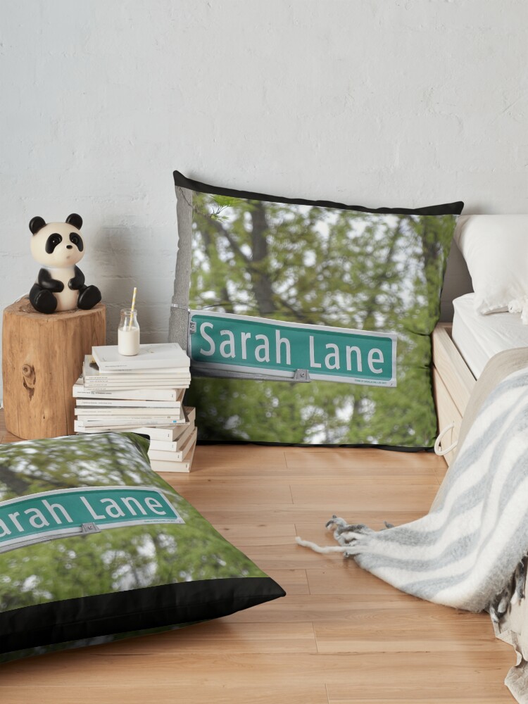 Alternate view of Sarah Lane, Sarah, Sarah mask, Sarah mug, Sarah magnet, Sarah sticker, Floor Pillow