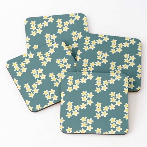 Item preview, Plumeria over Teal designed and sold by Artemixtravel.