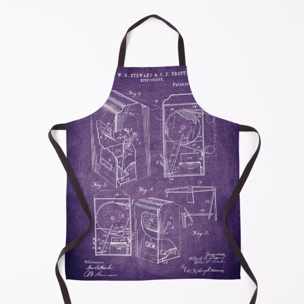 Item preview, Kinetoscope 1897 patent purple chalkboard designed and sold by InkedArtPrints.