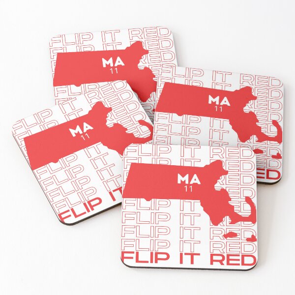 Item preview, Flip It Red Massachusetts designed and sold by SquaredApple.