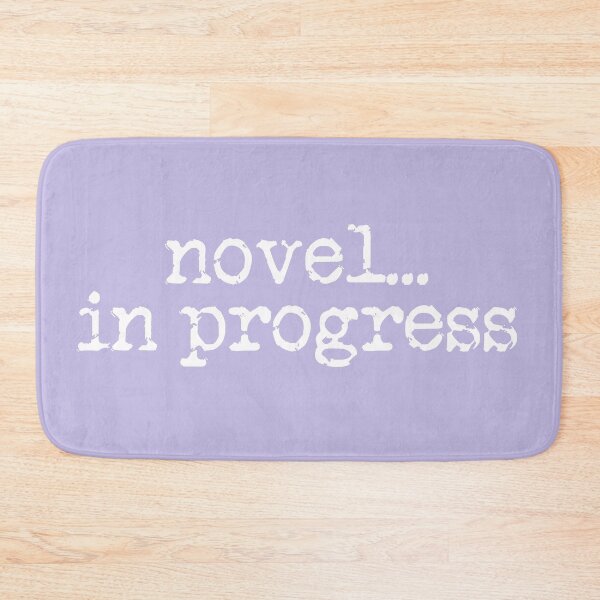 Item preview, novel... in progress vertical white on lavender designed and sold by TeaRoseWriter.