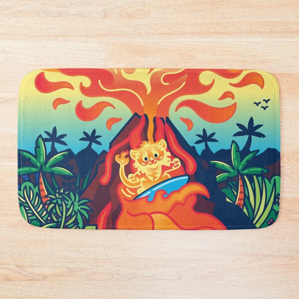 Item preview, Figer the baby liger surfing on Volcano - Creatober 2020 day 26 designed and sold by TokiPY.