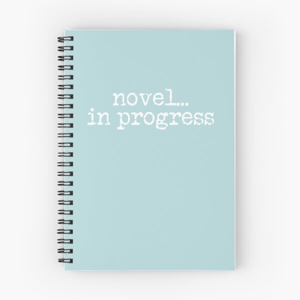 Item preview, novel... in progress vertical white on sea green designed and sold by TeaRoseWriter.