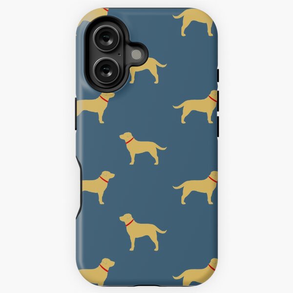 Vista previa del artículo con la obra «Silueta(s) de perro labrador retriever amarillo», diseñado y vendido por Jenn Inashvili.