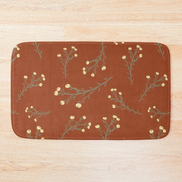 Item preview, anne's lace_cream flowers on rust designed and sold by quinnhopp.