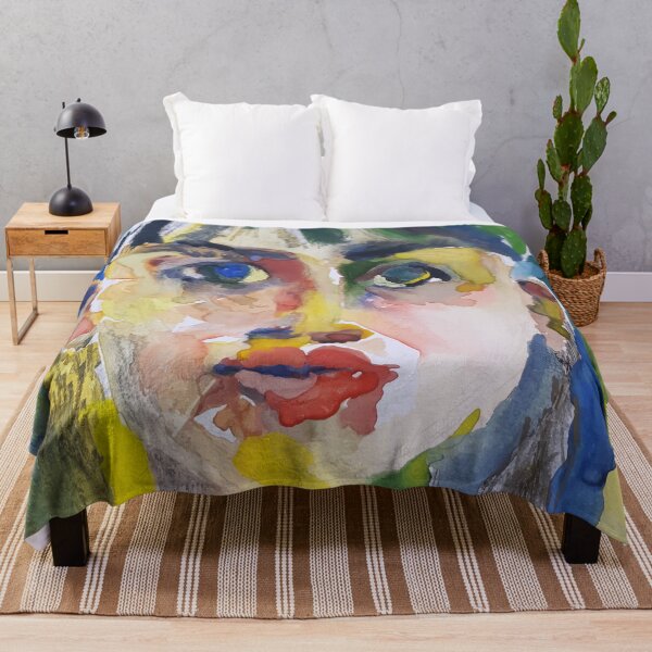 Portrait Girl 1 Throw Blanket