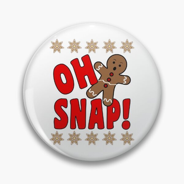 Item preview, Oh Snap | Festive Funny Christmas Broken Gingerbread Man designed and sold by 4wordsmovement.